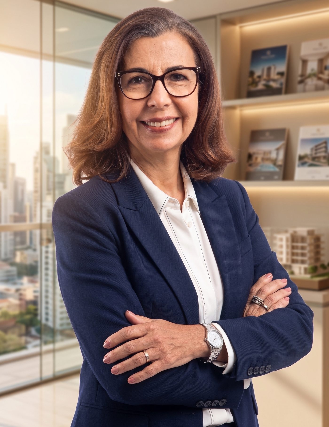Denise Cabral, corretora de imóveis em Santos